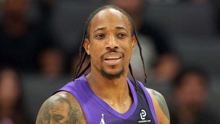 Apr 3, 2026; Sacramento, California, USA; Sacramento Kings guard DeMar DeRozan (10) during the second quarter against the New Orleans Pelicans at Golden 1 Center. Mandatory Credit: Darren Yamashita-Imagn Images
