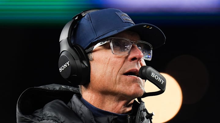 Chargers head coach Jim Harbaugh