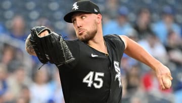 May 21, 2024; Toronto, Ontario, CAN;  Chicago White Sox starting pitcher Garrett Crochet (45) delivers a pitch against the Toronto Blue Jays in the second inning at Rogers Centre. Mandatory Credit: Dan Hamilton-USA TODAY Sports