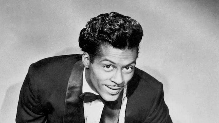 Chuck Berry pantomimes