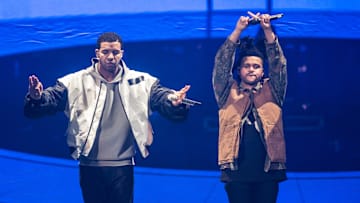Drake Performs with The Weeknd.