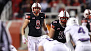 Utah Utes linebacker Lander Barton (8) was named to the Butkus Award watch list ahead of the 2025 regular season.