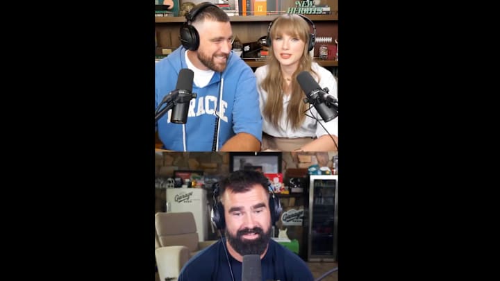 It's Swift's first time on 'New Heights,' and her first time on a podcast in general. It's Swift's first time on 'New Heights,' and her first time on a podcast in general.