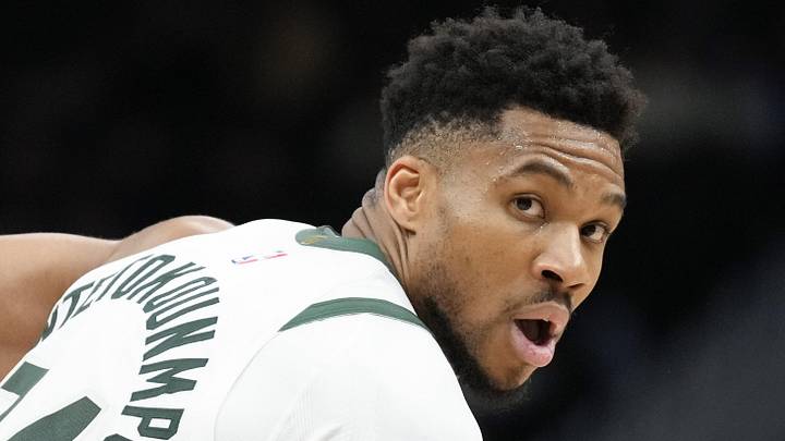 Mar 10, 2026; Milwaukee, Wisconsin, USA;  Milwaukee Bucks forward Giannis Antetokounmpo (34) during the game against the Phoenix Suns at Fiserv Forum. Mandatory Credit: Jeff Hanisch-Imagn Images