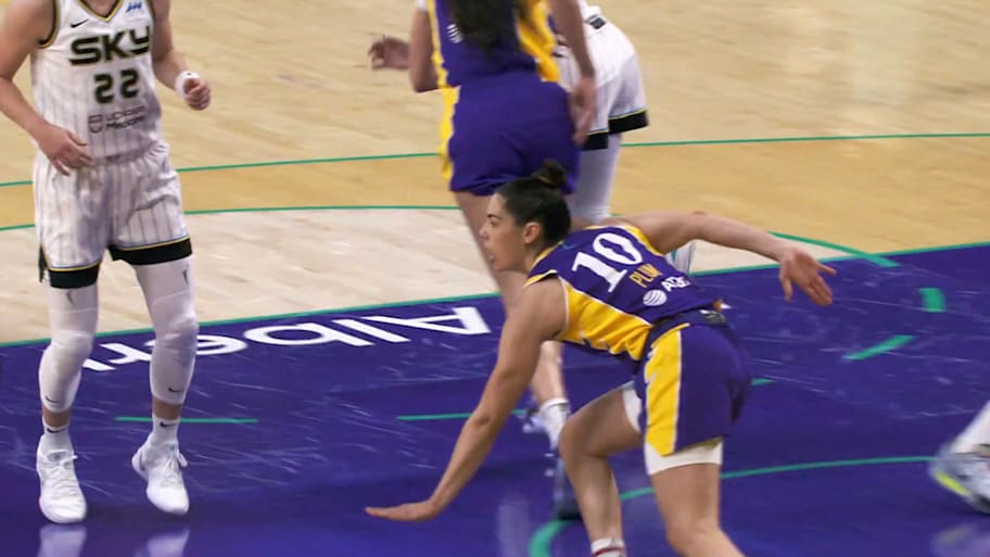 Plum taunts Angel Reese. | Screenshot via @WNBA on X.