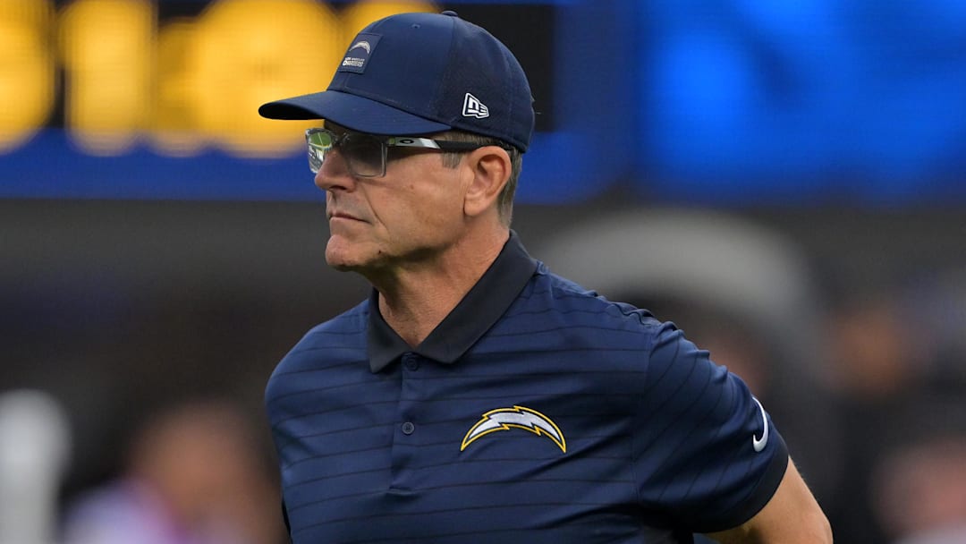 Los Angeles Chargers head coach Jim Harbaugh
