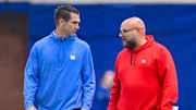 New York Giants general manager Joe Schoen (left) and former head coach Brian Daboll. 