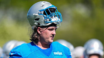 Detroit Lions offensive lineman Tate Ratledge (69).
