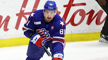 Former Buffalo Sabres prospect Brett Murray as a member of the AHL's Rochester Americans