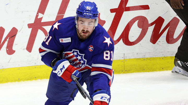 Former Buffalo Sabres prospect Brett Murray as a member of the AHL's Rochester Americans