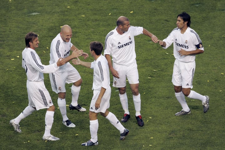 David Beckham, Thomas Gravesen, Zinedine Zidane, Michael Owen