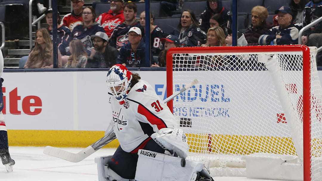 Hunter Shepard, Washington Capitals Mandatory Credit: Russell LaBounty-Imagn Images