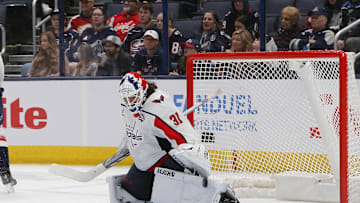 Hunter Shepard, Washington Capitals Mandatory Credit: Russell LaBounty-Imagn Images