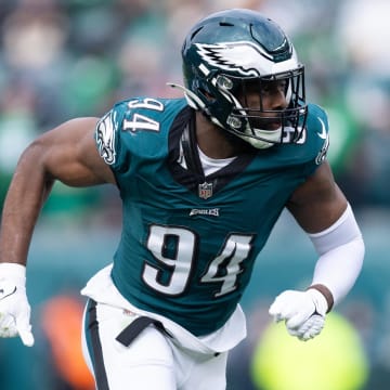 Dec 31, 2023; Philadelphia, Pennsylvania, USA; Philadelphia Eagles defensive end Josh Sweat (94) in action against the Arizona Cardinals at Lincoln Financial Field.