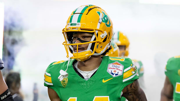 Oregon Ducks Evan Stewart Dan Lanning Big Ten Wide Receiver Malik Benson Jurrion Dickey Gary Bryant Jr. Media Day