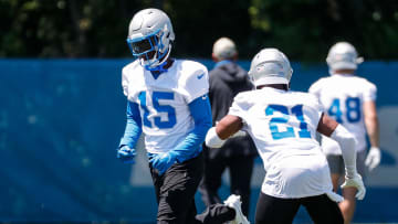 Detroit Lions cornerback Ennis Rakestraw Jr. (15) 