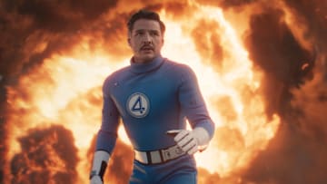 Pedro Pascal as Reed Richards/Mister Fantastic in 20th Century Studios/Marvel Studios' THE FANTASTIC FOUR: FIRST STEPS. Photo courtesy of Marvel Studios. © 2025 20th Century Studios / © and ™ 2025 MARVEL