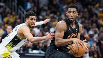 Donovan Mitchell scored 12 points on 3-of-11 shooting in Cleveland's lopsided loss to Indiana.
