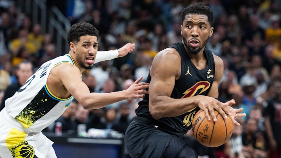 Cleveland Cavaliers star Donovan Mitchell reaggravated an ankle injury in Sunday's Game 4 loss to the Indiana Pacers. | Trevor Ruszkowski-Imagn Images
