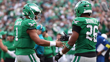 The Eagles, led by Jalen Hurts and Saquon Barkley, are the top seed in the NFC at the midway point of the season.