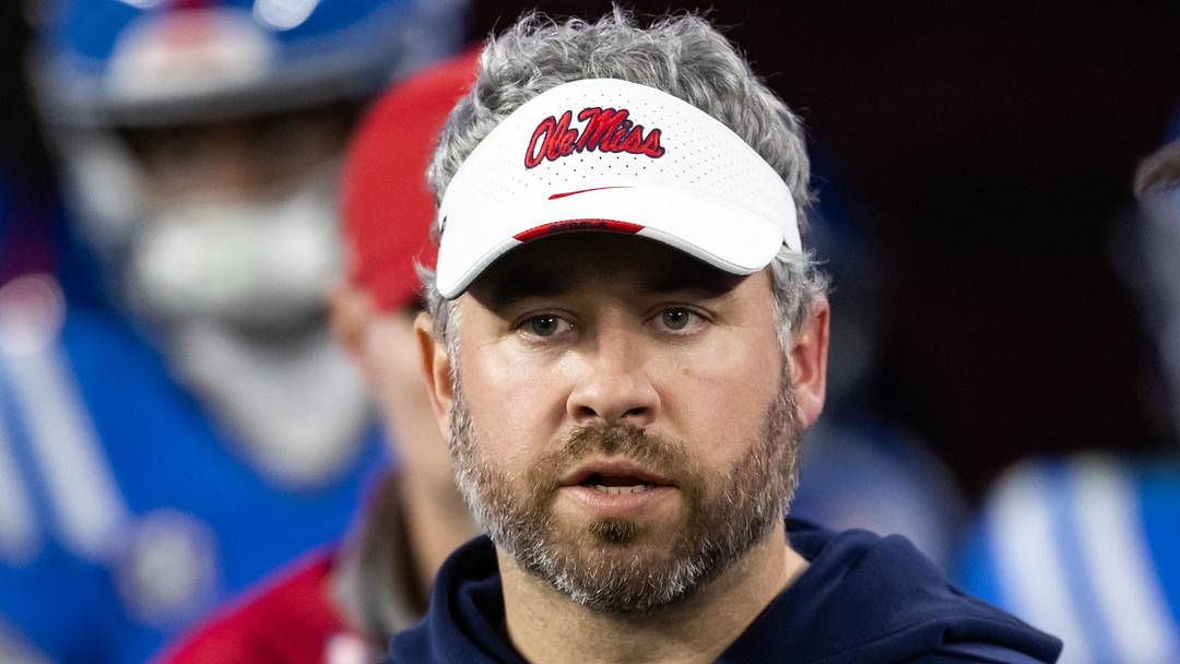 Mississippi Rebels head coach Pete Golding against the Miami Hurricanes during the 2026 Fiesta Bowl and semifinal game of the College Football Playoff at State Farm Stadium. 