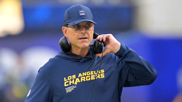 Los Angeles Chargers head coach Jim Harbaugh