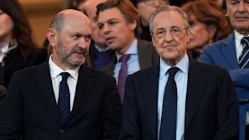 Rafael Louzán, presidente de la Real Federación Española de Fútbol, y Florentino Pérez, la máxima autoridad del Real Madrid 