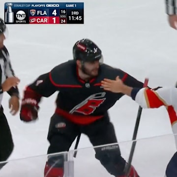 Marchand and Gostisbehere go after it.