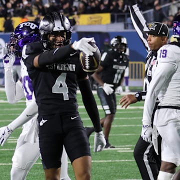 West Virginia University receiver Cam Vaughn