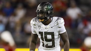 Oct 8, 2022; Tucson, Arizona, USA; Oregon Ducks defensive back Jamal Hill (19) against the Arizona