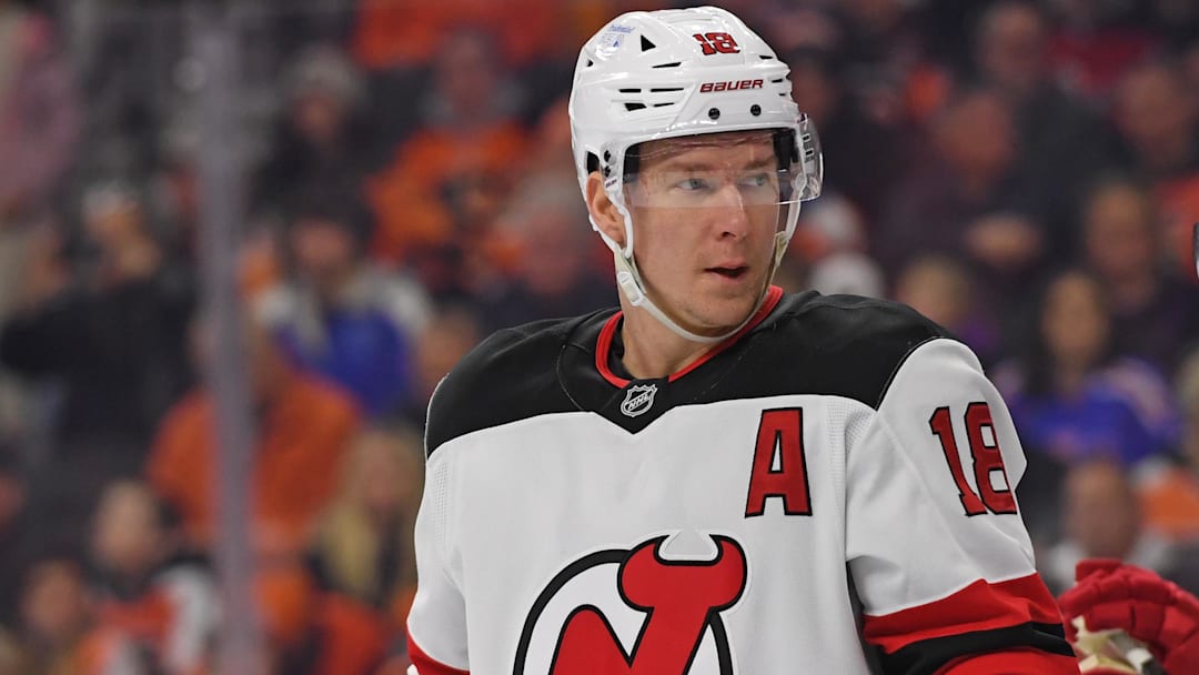 New Jersey Devils left wing Ondrej Palat (18) : Eric Hartline-Imagn Images