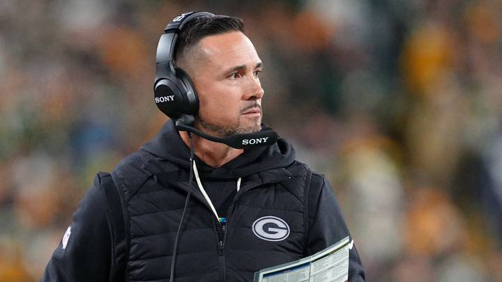 Oct 18, 2026; Green Bay, Wisconsin, USA;  Green Bay Packers head coach Matt LaFleur looks on during the first half against the Dallas Cowboys at Lambeau Field.  Mandatory Credit: Ross Harried-Imagn Images