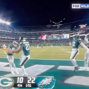 Philadelphia Eagles Quinyon Mitchell and Cooper DeJean on Jan. 12, 2024.