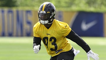 Pittsburgh Steelers linebacker Mark Robinson (93) participates