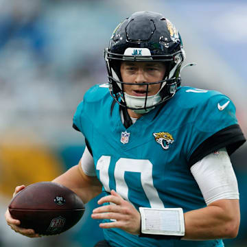 Former Jacksonville Jaguars quarterback Mac Jones.
