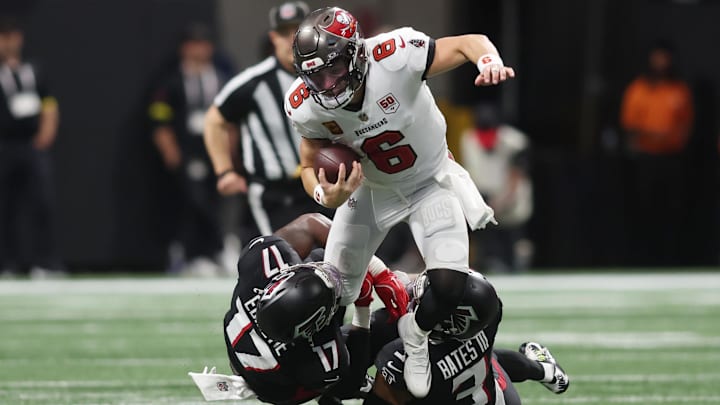 Baker Mayfield and the Bucs will welcome the Falcons to Tampa Bay on Thursday night. Baker Mayfield and the Bucs will welcome the Falcons to Tampa Bay on Thursday night.