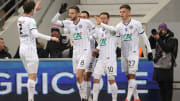 Toulouse oyuncularının gol sevinci