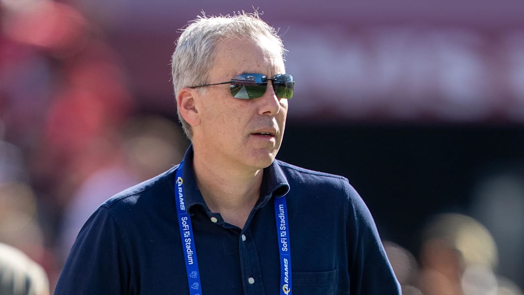 November 9, 2025; Santa Clara, California, USA; Los Angeles Rams president Kevin Demoff before the game against the San Francisco 49ers at Levi's Stadium. Mandatory Credit: Kyle Terada-Imagn Images