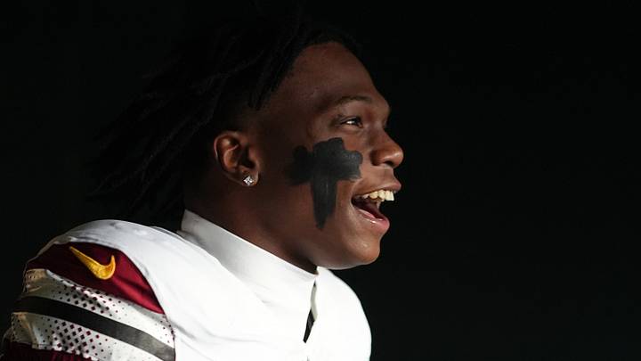 Washington Commanders running back Jacory Croskey-Merritt