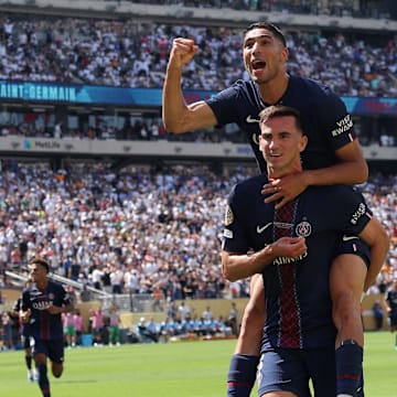 Fabian Ruiz (below) and defender Achraf Hakimi (above) have PSG set as massive betting favorites in the Club World Cup Finals. 