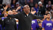 Dec 21, 2024; Sacramento, California, USA; Sacramento Kings head coach Mike Brown calls for a foul during the fourth quarter of the game against the Los Angeles Lakers at Golden 1 Center. Mandatory Credit: Ed Szczepanski-Imagn Images