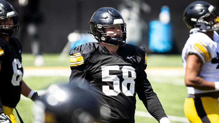 Iowa offensive lineman Kade Pieper 