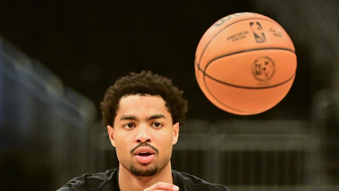 Orlando Magic guard Jett Howard warms up before the game against the Milwaukee Bucks.
