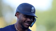 Seattle Mariners center fielder Julio Rodriguez (44) rounds third base after hitting a solo home run against the Athletics during the first inning at Sutter Health Park on July 30. 