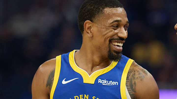 Jan 7, 2026; San Francisco, California, USA; Golden State Warriors guard De'Anthony Melton (8) argues a call made by referee Courtney Kirkland (61) with Milwaukee Bucks head coach Doc Rivers during the first quarter at Chase Center. Mandatory Credit: Robert Edwards-Imagn Images