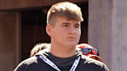 Oct 5, 2024; Columbus, OH, USA; Glass of 2026 Miami Trace offensive lineman Adam Guthrie
