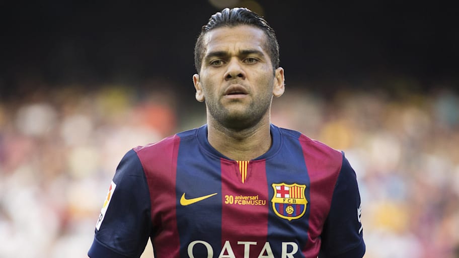 Dani Alves in action for Barcelona