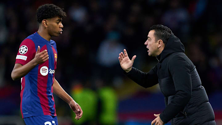 Xavi a été le premier entraîneur à lancer Lamine Yamal chez les professionnels. Xavi a été le premier entraîneur à lancer Lamine Yamal chez les professionnels.