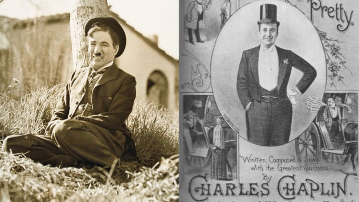 Famed nepo baby Charlie Chaplin and his father. / brandstaetter images / Getty /  Loeba / Wikimedia Commons