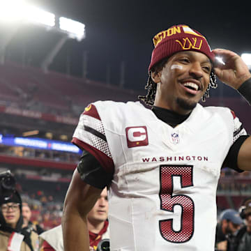 Washington Commanders quarterback Jayden Daniels.